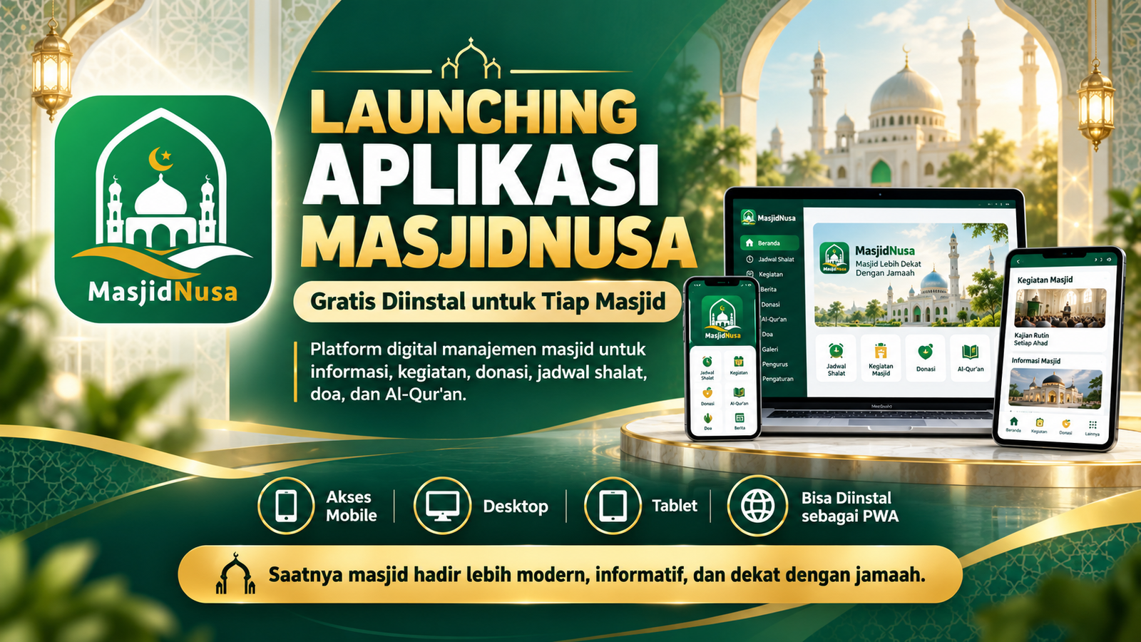 Lunching Aplikasi Masjid Nusa V1